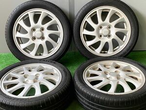 【2022年タイヤ付！】ダイハツ 純正 15in 4.5J +45 PCD100 SAILUN/セイバーリング 165/55R15 タント ミラ キャスト ウェイク ソニカ 即納