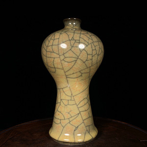 ▽鴻▽ 宋 哥窯 花瓶 古陶瓷品 置物 古賞物 中国古玩 中国古美術