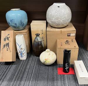 花瓶 壺 一輪挿し まとめ 花器 薩摩焼 信楽焼 他 陶器 インテリア 保管品 注目99円スタート