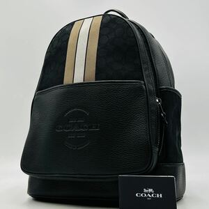 1円〜【入手困難品】定価10万円 コーチ COACH リュックサック バッグパック デイパック ブラック レザー メンズ レディース A4 ビジネス