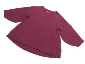 未使用品　日本製　KAPITAL　キャピタル　レディース　ラムウール天竺ベルジスリーブベルTシャツ　七分袖　Sサイズ　　　（出品番号033）