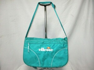 ellesse/エレッセ◇スクエアショルダーバッグ　グリーン　斜め掛け　W38cm