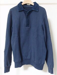 WAREHOUSE ウエアハウス DUCK DIGGER Lot 480 FIREFIGHTERS JOB SWEAT SHIRTS ハーフジップ デニム切替 スウェット 42