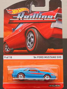 OT WHeeLs 92 FORD MUSTANG 青 REDLINEフォード ムスタング ミニカー LIMITED EDITION レッドライン 限定 METAL/METAL ホットウィール