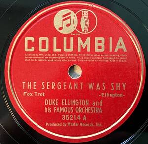 DUKE ELLINGTON AND HID FAMOUS ORCH. COLUMBIA オリジナルプレス The Sergeant Was Shy/ Serenade to Sweden