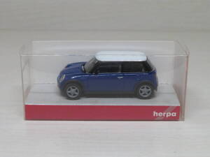 NEW MINI　ニュー ミニ　（濃青・白ルーフ）　ヘルパ　herpa　1/87