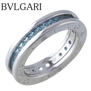 ブルガリ ビーゼロワン リング ブルートパーズ #52 XS B-zero1 フルエタニティ 750WG 新品仕上げ済 BVLGARI【15303】