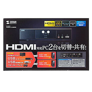 サンワサプライ HDMI対応パソコン自動切替器(2:1) SW-KVM2HHC /a