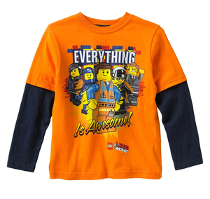 USA購入★★ レゴ ムービー重ね着風長袖Tシャツ サイズ4 100 未使用品 ★★ THE LEGO MOVIE Boys Long Sleeve Tee