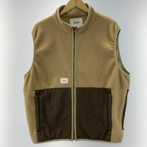 【中古】WTAPS Wozzy Vest Coyote Brown 01 ダブルタップス フリースベスト　212ATDT-CSM33 ベージュ×ブラウン[240019434418]