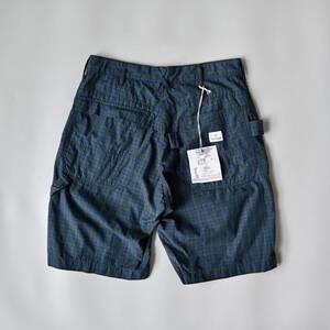 【未使用 ENGINIEERED GARMENTS Painter Shorts ブラックウォッチコットン 表記XS USA製】ワーク＆トラッドソースショーツ実寸W30