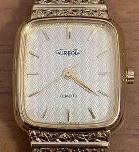 AUREOLE オレオール SW-329L QUARTZ クオーツ レディース ゴールド文字盤 共箱付き