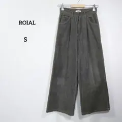 ROIAL　パンツ　カジュアル　コーデュロイ　ワイドパンツ　綿　レディース