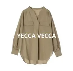 【秋に◎】 YECCA VECCA イエッカヴェッカ☆ミリタリーロングブラウス