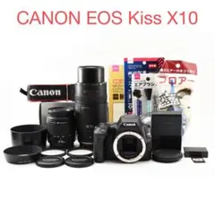 Wi-Fi/動画/保証/canon kiss x10標準&望遠ダブルレンズセット