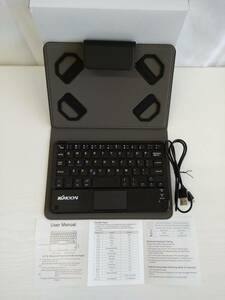  【TN-1019】 中古 KKMOON タッチパッド付 Bluetoothキーボード/英字キーボード/ケース・USBケーブル付属【美品】(KH)