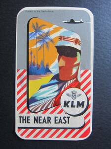 KLMオランダ航空■就航地ステッカー■近東■ダグラスDC-4■1950