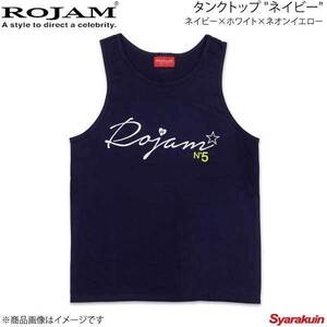 ROJAM ロジャム タンクトップ ネイビー ユニセックスモデル ネイビー×ホワイト×ネオンイエロー サイズ：XL 70-TT211-3XL