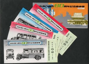 京浜急行創立80周年記念乗車券（京急バスバージョン）　昭和53年　京浜急行電鉄
