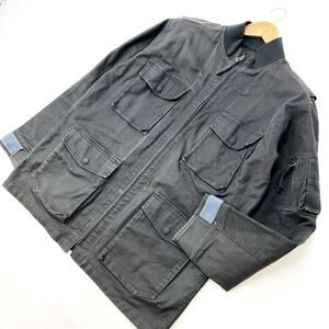 レッドイットライド ☆ Let it Ride ミリタリー ジャケット ブルゾン ダークグレー L オリジナルデザイン◎ 渋くてかっこいい♪■AF194