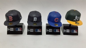 59FIFTY ニューエラ MLB キャップ ガチャガチャ 全6種中4種 レッドソックス アスレチックス カプス タイガース