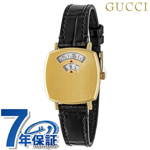 グッチ GUCCI GRIP クオーツ 腕時計 ブランド メンズ レディース YA157506 アナログ ゴールド ブラック 黒 スイス製