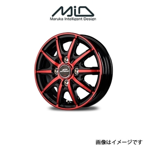 MID シュナイダー RX10-K アルミホイール 1本 プレオプラス 350/360系(12×3.5B 4-100 INSET42 ブラックポリッシュ/レッド)SCHNEIDER