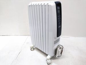 ★DeLonghi デロンギ QSD0712-MB ドラゴンデジタル スマート X字型フィン9枚 1500W 5畳～8畳 オイルヒーター 暖房 1126-325J ◇@160★