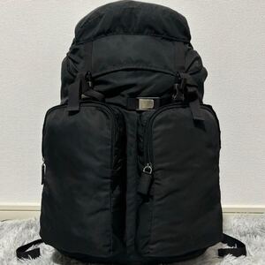 １円～【極美品】PRADA プラダ リュックサック バックパック v136 ブラック ナイロン 廃盤 A4 PC メンズ 大容量 三角ロゴ 白タグ