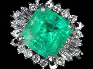 RL12207SS【1円～】新品【RK宝石】《Emerald》鮮やかな色彩!! 極上エメラルド 大粒2.32ct!! 極上ダイヤモンド Pt900 高級リング ダイヤ