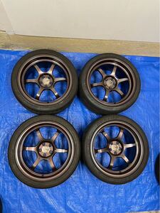 18 9.5j +45 100-5H ADVAN RACING R6 ZⅢ 265 35 18 付き te37sl ce28sl