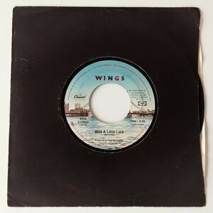 【7inch/US】ポール・マッカートニー＆ウィングス/しあわせの予感(WITH A LITTLE LUCK)(4559)PAUL McCARTNEY AND WINGS/CAPITOL/EP