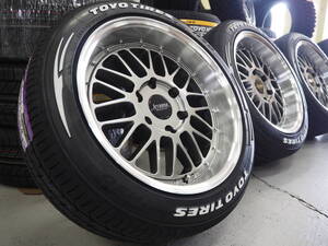 カスタムサイズ 要オーバーフェンダー 深リム メッシュ levanna V10LTH 18inch 6H139.7 9.0J+25 HBK TOYO H30 225/50R18 ハイエース