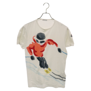 MONCLER モンクレール 16AW MAGLIA T-SHIRT プリント クルーネック カットソー 半袖Tシャツ ホワイト B10968036050 83911