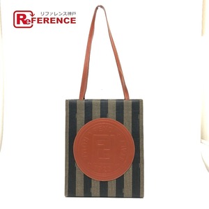 FENDI フェンディ ペカン ロゴ トートバッグ カバン ショルダーバッグ カーキ レディース【中古】