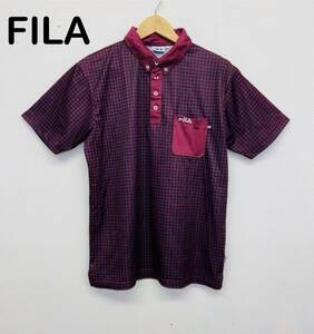 ★フィラ/FILA★スポーツTシャツ ゴルフ 千鳥柄 L メンズ