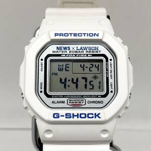 G-SHOCK ジーショック CASIO カシオ 腕時計 DW-5600 NEWS LAWSON コラボ トリプルネーム デジタル ホワイト メンズ 【ITDSLQ9AFO7M】