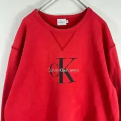 USA古着 90s カルバンクライン calvin klein 刺繍 スウェット