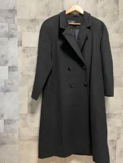 緯糸カシミヤ100％≪LIVITIS　COAT≫レディース 黒 チェスターコート