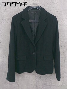 ◇ green label relaxing UNITED ARROWS シングル 1B 長袖 テーラードジャケット サイズ38 ブラック レディース