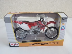 【未展示品】 Maisto 1/12 HONDA CRF450R ホンダ レッド ダイキャスト ミニカー フィギュア マイスト 完成品