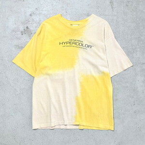 90年代 USA製 HYPERCOLOR GENERA ハイパーカラー ロゴプリントTシャツ メンズL
