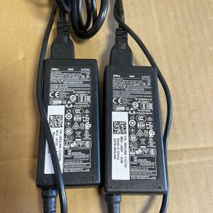 (F-62)送料込み　DELL純正 19.5V 3.34A 細ピンタイプ 65W LA65NS2-01 2個セット 