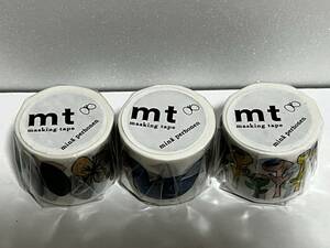 ３個 mt × mina perhonen ミナペルホネン flutter follow bloom カモ井加工紙 マスキングテープ マステ Japanese Washi Tape (未使用品)