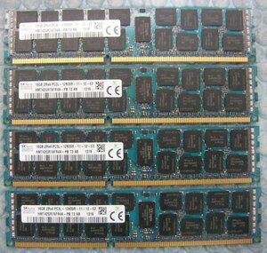 md14 240pin DDR3 1600 PC3L-12800R Registered 16GB hynix HMT42GR7AFR4A-PB T3 AB 4枚 合計64GB