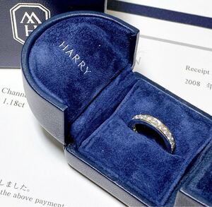 ハリーウィンストン 1.18ct 24個 フルパヴェダイヤモンド 約7号 Pt950 箱・証明書付き Harry Winston