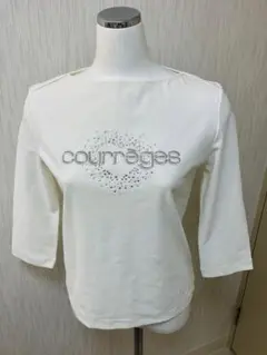 美品　Courreges クレージュ  ロゴ  トップス　M