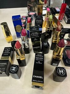 CHANEL シャネル Dior イヴ・サンローラン LANCOME 含む 口紅 アイシャドウ チーク 等 化粧品まとめセット