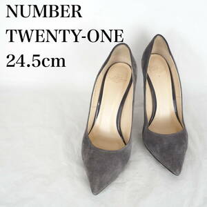 MK6823*NUMBER TWENTY-ONE*レディースパンプス*24.5cm*グレー