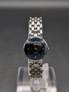 稼働品！1円～ 美品 保管品【RADO 318.3744.4 FLORENCE 腕時計 ブラック 文字盤】ラドー フローレンス レディース ブランド ウォッチ 時計 